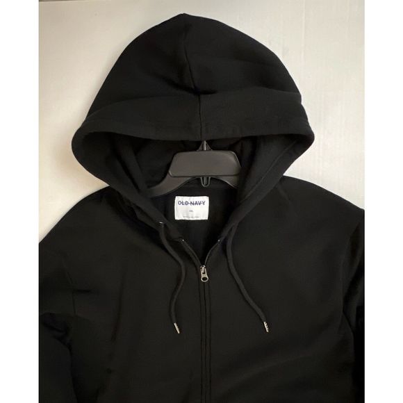 Old Navy 207128-01 Men's Sz XXL Blackjack Black Classic Front Zip Hoodie Jacket - Picture 6 of 7